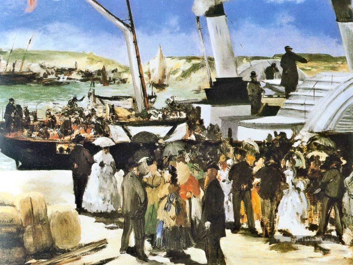 Le Départ du Bateau Folkestone Édouard Manet Peintures à l'huile